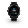 Forerunner 570 Garmin Watch - 42 mm - harmaa alumiini teleskooppi, musta kotelo, läpikuultava/musta musta rannekoru