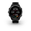 Forerunner 570 Garmin Watch - 42 mm - harmaa alumiini teleskooppi, musta kotelo, läpikuultava/musta musta rannekoru