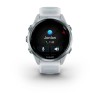 Forerunner 570 Garmin Watch - 42 mm - pilvinen sininen alumiini kehys, valkoinen kotelo, läpikuultava valkoinen rannekoru/sinine