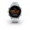 Forerunner 570 Garmin Watch - 42 mm - pilvinen sininen alumiini kehys, valkoinen kotelo, läpikuultava valkoinen rannekoru/sinine
