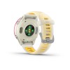 Forerunner 570 Garmin Watch - 42 mm - vaaleanpunainen alumiiniteleskooppi, norsunluu, läpikuultava norsunluuranneke/oranssi