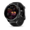 Forerunner 570 Garmin Watch - 47 mm - harmaa alumiini kehys, musta kotelo, läpikuultava/musta musta rannekoru