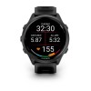 Forerunner 570 Garmin Watch - 47 mm - harmaa alumiini kehys, musta kotelo, läpikuultava/musta musta rannekoru