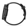 Forerunner 570 Garmin Watch - 47 mm - harmaa alumiini kehys, musta kotelo, läpikuultava/musta musta rannekoru