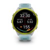 Forerunner 570 Garmin Watch - 47 mm - keltainen alumiini -teleskooppi, valkoinen kotelo, läpikuultava valkoinen/turkoosi ranneko