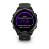 Montre Forerunner 970 Garmin - 47 mm - Lunette titane Gray, boîtier noir, bracelet noir/blanc translucide