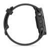 Montre Forerunner 970 Garmin - 47 mm - Lunette titane Gray, boîtier noir, bracelet noir/blanc translucide