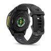 Montre Forerunner 970 Garmin - 47 mm - Lunette titane Gray, boîtier noir, bracelet noir/blanc translucide