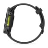 Montre Forerunner 970 Garmin - 47 mm - Lunette titane Gray, boîtier noir, bracelet noir/blanc translucide