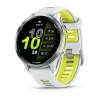 Montre Forerunner 970 Garmin - 47 mm - Lunette titane Silver, boîtier blanc, bracelet blanc/jaune translucide