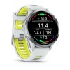 Montre Forerunner 970 Garmin - 47 mm - Lunette titane Silver, boîtier blanc, bracelet blanc/jaune translucide