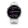 Montre Forerunner 970 Garmin - 47 mm - Lunette titane Silver, boîtier blanc, bracelet blanc/jaune translucide