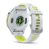 Montre Forerunner 970 Garmin - 47 mm - Lunette titane Silver, boîtier blanc, bracelet blanc/jaune translucide