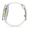 Montre Forerunner 970 Garmin - 47 mm - Lunette titane Silver, boîtier blanc, bracelet blanc/jaune translucide