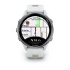 Montre Forerunner 970 Garmin - 47 mm - Lunette titane Silver, boîtier blanc, bracelet blanc/jaune translucide