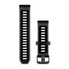 Quick Release Garmin -rannekoru - 20 mm - läpikuultava/musta musta silikoni - 010-11251 -AQ