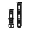 Quick Release Garmin -rannekoru - 20 mm - läpikuultava/musta musta silikoni - 010-11251 -AQ