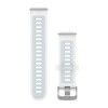Quick Release Garmin -rannekoru - 20 mm - läpikuultava valkoinen silikoni/taivas sininen - 010-11251 -ar
