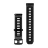 Quick Release Garmin -rannekoru - 22 mm - läpikuultava/musta musta silikoni - 010-11251 -att