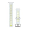 Rannekoru Quick Release Garmin - 22 mm - silikoni Blanc/Jaune - 010-11251 -AN