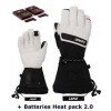 Kvinders skiopvarmningshandsker Heat Glove 9.0 Women Lenz - White/Black - Heat Pack 2.0