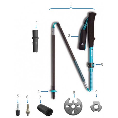 Spare parts sticks distance carbon flz black diamond