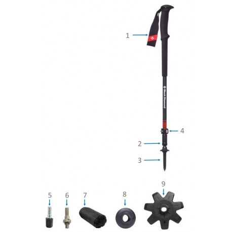 Pièces détachées bâtons Trail Pro / Women's Trail Pro Black Diamond