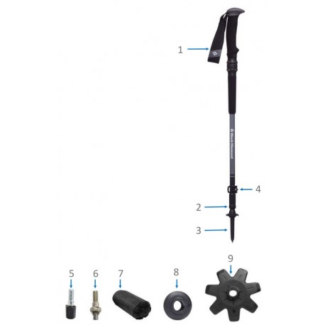 スペアパーツstil -in -shock Trail Sticks / Women's Trail Pro Shock Black Diamond