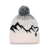 Bonnet Tom Pom Beanie Black Diamond - Off White -Black