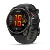 Garmin Fenix 8 Pro Watch - 47 mm - AMOLED, Sapphire, Titanium, Carbon Gray DLC, black/pebble gray silicone strap