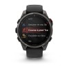 Garmin Fenix 8 Pro Watch - 47 mm - AMOLED, Sapphire, Titanium, Carbon Gray DLC, black/pebble gray silicone strap