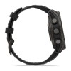 Garmin Fenix 8 Pro Watch - 47 mm - AMOLED, Sapphire, Titanium, Carbon Gray DLC, black/pebble gray silicone strap