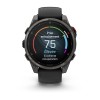 Garmin Fenix 8 Pro Watch - 47 mm - AMOLED, Sapphire, Titanium, Carbon Gray DLC, black/pebble gray silicone strap