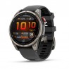 Garmin Fenix 8 Pro -kello - 47 mm - AMOLED, safiiri, titaani, hiilenharmaa DLC, musta/kiviharmaa silikoniranneke