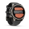 Garmin Fenix 8 Pro Watch - 47 mm - AMOLED, Sapphire, Titanium, Titanium, graphite/black silicone strap