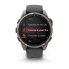 Garmin Fenix 8 Pro Watch - 47 mm - AMOLED, Sapphire, Titanium, Titanium, graphite/black silicone strap