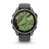 Garmin Fenix 8 Pro Watch - 47 mm - AMOLED, Sapphire, Titanium, Titanium, graphite/black silicone strap