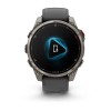 Garmin Fenix 8 Pro Watch - 47 mm - AMOLED, Sapphire, Titanium, Titanium, graphite/black silicone strap