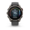 Garmin Fenix 8 Pro Watch - 47 mm - AMOLED, Sapphire, Titanium, Titanium, graphite/black silicone strap