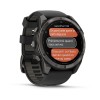 Garmin Fenix 8 Pro Watch - 51 mm - AMOLED, Sapphire, Titanium, Carbon Gray DLC, black/pebble gray silicone strap