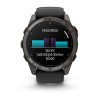 Garmin Fenix 8 Pro Watch - 51 mm - AMOLED, Sapphire, Titanium, Carbon Gray DLC, black/pebble gray silicone strap
