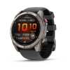 Garmin Fenix 8 Pro Watch - 51 mm - AMOLED, Sapphire, Titanium, Titanium, graphite/black silicone strap