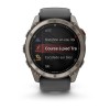 Garmin Fenix 8 Pro Watch - 51 mm - AMOLED, Sapphire, Titanium, Titanium, graphite/black silicone strap