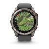 Garmin Fenix 8 Pro Watch - 51 mm - AMOLED, Sapphire, Titanium, Titanium, graphite/black silicone strap