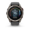 Garmin Fenix 8 Pro Watch - 51 mm - AMOLED, Sapphire, Titanium, Titanium, graphite/black silicone strap