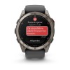 Garmin Fenix 8 Pro Watch - 51 mm - AMOLED, Sapphire, Titanium, Titanium, graphite/black silicone strap