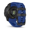 Garmin Instinct 3 AMOLED-kello - 45 mm - musta sähkösinisellä rannekkeella