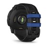 Garmin Instinct 3 AMOLED-kello - 50 mm - musta sähkösinisellä rannekkeella