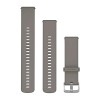 Rannekoru Pikakiinnitys 22mm, Silikoni, Gris clair, Boucle Silver - 010-13406-10