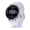 Garmin Venu 4 Watch - Silver with Periwinkle Silicone Strap - 41mm Case